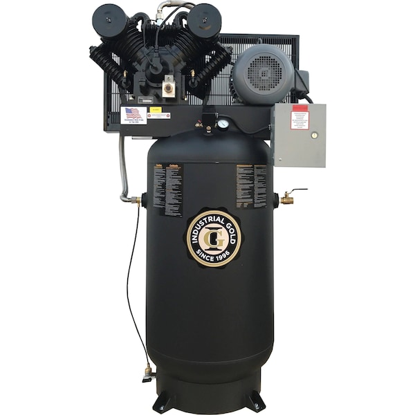 Industrial Gold 7.5Hp, 208-230V, 1 Phase, 60Hz, 80Gal., Vertical Tank, Ci7521E80V-Ci10 CI7521E80V-CI10 - main